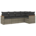 Loungeset van grijs materiaal met gepoedercoat staal en mooie afmetingen - Tuinsets