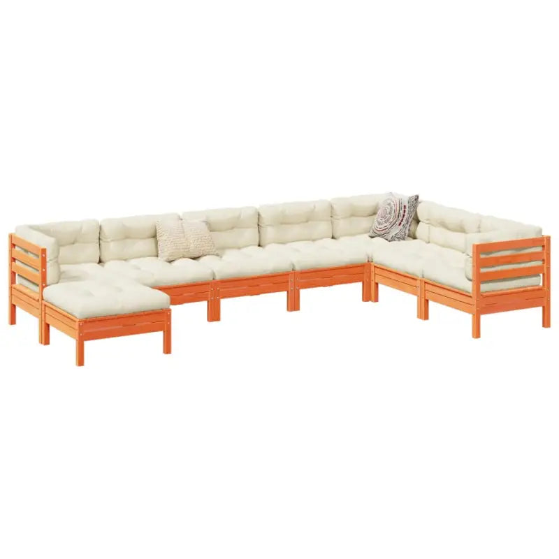 Loungeset van massief douglas vurenhout voor buitenplezier - Wasbruin - Tuinsets