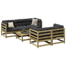 Loungeset van massief douglas vurenhout voor buitenruimte - Naturel geïmpregneerd / Ja - Tuinsets
