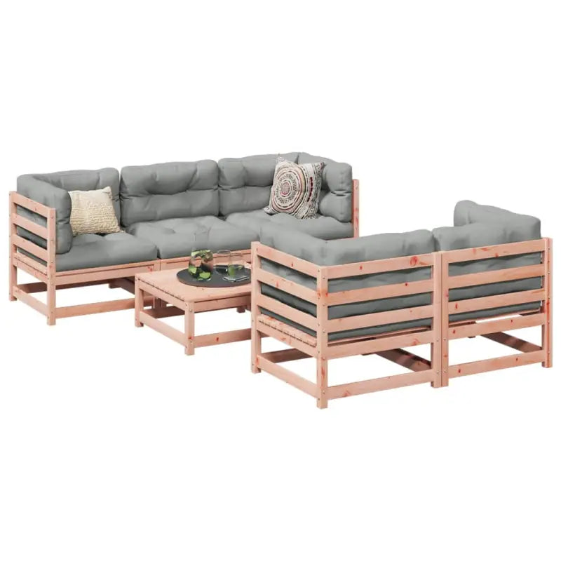 Loungeset van massief douglas vurenhout voor buitenruimte - Tuinsets