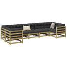 Loungeset van massief Douglas vurenhout voor je tuin of terras - Naturel geïmpregneerd / met kussen - Tuinsets