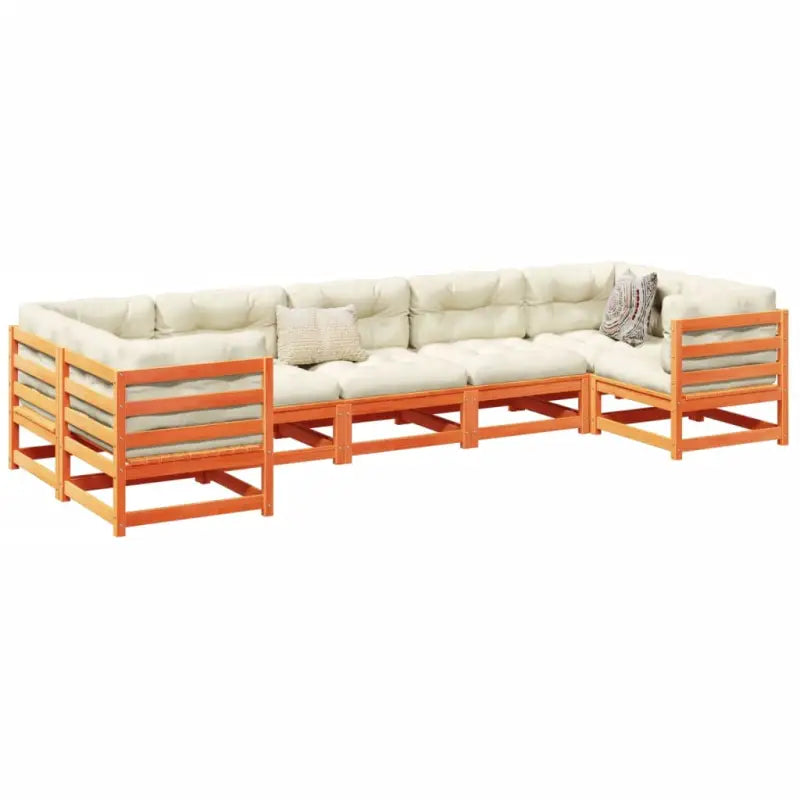 Loungeset van massief Douglas vurenhout voor je tuin of terras - Wasbruin / zonder kussen - Tuinsets