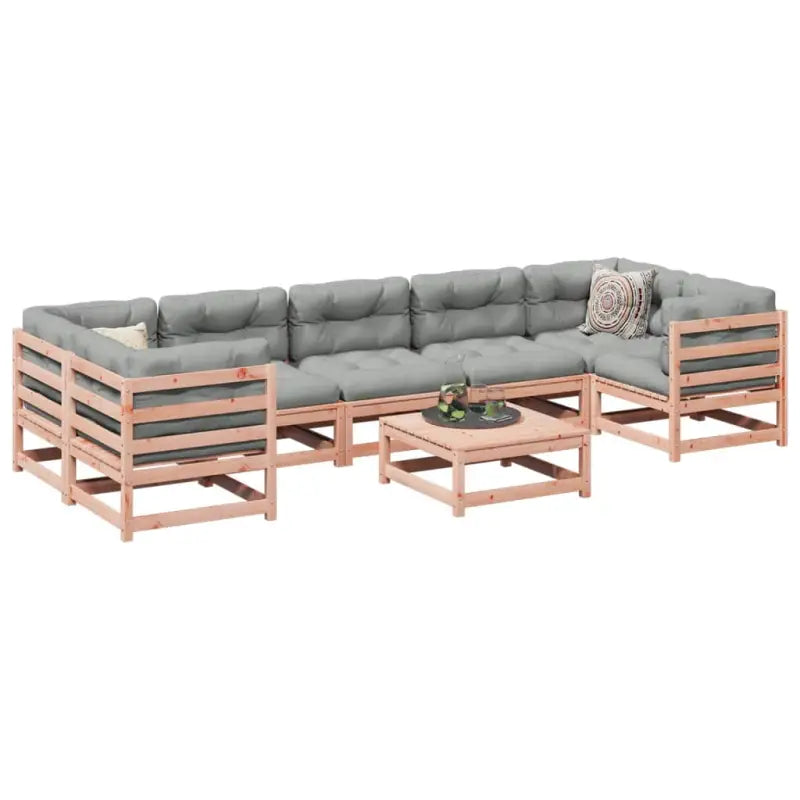 Loungeset van massief Douglas vurenhout voor je tuin of terras - Natuurlijk douglashout / Nee - Tuinsets