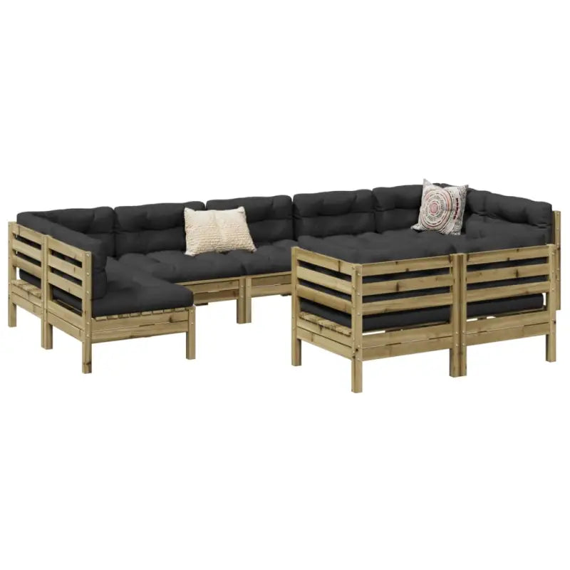 Loungeset van massief Douglas vurenhout voor jouw tuin of terras - Naturel geïmpregneerd - Tuinsets