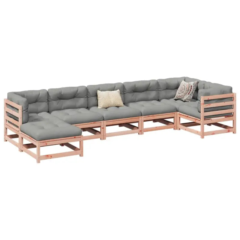 Loungeset van massief douglas vurenhout voor uw tuin of terras - Natuurlijk douglashout / Ja - Tuinsets