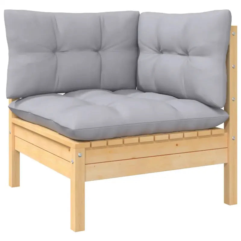 Loungeset van massief grenenhout met voetenbank en tafel - Tuinsets
