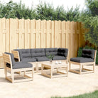 Loungeset van massief grenenhout voor een comfortabele zitervaring - Natuurlijk grenenhout - Tuinsets