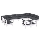 Loungeset van massief grenenhout voor ontspannen tuinplezier - Tuinsets