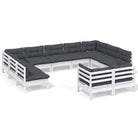 Loungeset van massief grenenhout voor ontspannen tuinplezier - Tuinsets