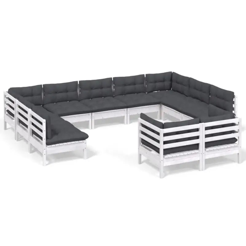 Loungeset van massief grenenhout voor ontspannen tuinplezier - Tuinsets