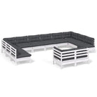 Loungeset van massief grenenhout voor ontspannen tuinplezier - Tuinsets