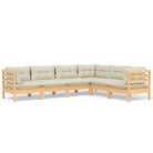 Loungeset van massief grenenhout voor tuin en ontspanning - Tuinsets
