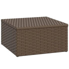 Loungeset van poly rattan en gepoedercoat staal in bruin materiaal - Tuinsets