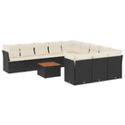 Loungeset van poly rattan en gepoedercoat staal voor tuin of terras - Tuinsets