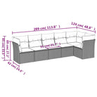 Loungeset van poly rattan met comfortabele zitervaring en gepoedercoat staal - Tuinsets