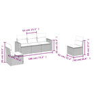 Loungeset van poly rattan met comfortabele zitervaring en gepoedercoat staal - Tuinsets