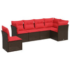 Loungeset van poly rattan met waterdichte tas en gepoedercoat staal - Tuinsets