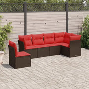 Loungeset van poly rattan met waterdichte tas en gepoedercoat staal - Tuinsets