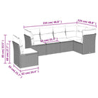 Loungeset van poly rattan met waterdichte tas en gepoedercoat staal - Tuinsets