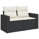 Loungeset van zwart gepoedercoat staal voor buiten optimaal comfort - Tuinsets