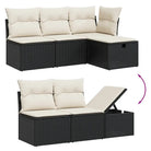 Loungeset van zwart gepoedercoat staal voor buiten optimaal comfort - Tuinsets
