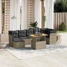 Loungeset van zwart materiaal en gepoedercoat staal voor buiten - grijs en donkergrijs / 3x midden + 3x hoek