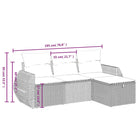 Loungeset van zwart materiaal en gepoedercoat staal voor tuin of terras - Tuinsets