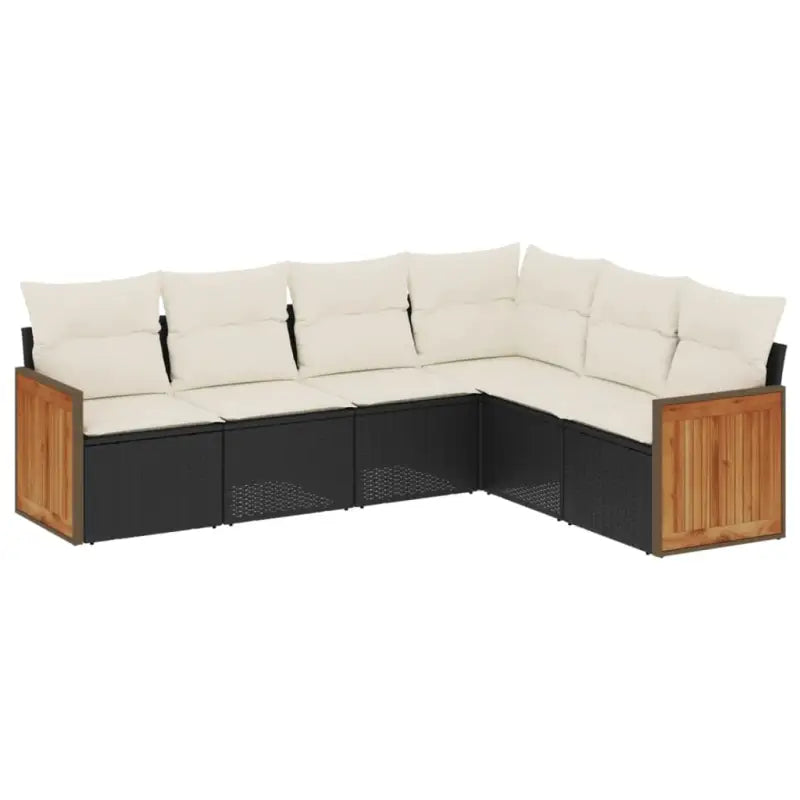 Loungeset van zwart materiaal met gepoedercoat staal en goede afmetingen - Tuinsets