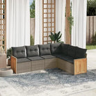 Loungeset van zwart materiaal met gepoedercoat staal en goede afmetingen - Grijs / Zonder tafel - Tuinsets