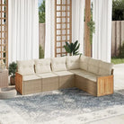 Loungeset van zwart materiaal met gepoedercoat staal en goede afmetingen - beige en crèmekleurig / Zonder tafel