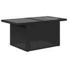 Loungeset van zwart materiaal met gepoedercoat staal en perfecte afmetingen - Tuinsets