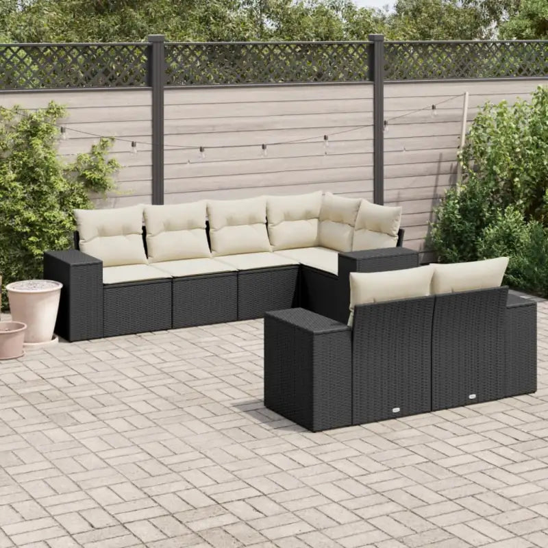 Loungeset van zwart materiaal met waterdichte zak en gepoedercoat staal - Tuinsets
