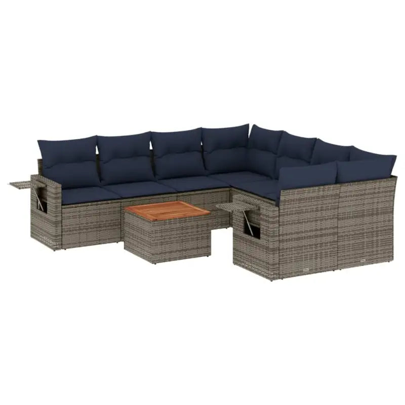 Loungeset voor buiten in grijs materiaal met waterdichte tas en gepoedercoat staal - Grijs - Tuinsets