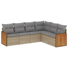 Loungeset voor buiten met beige materiaal en gepoedercoat staal - Tuinsets
