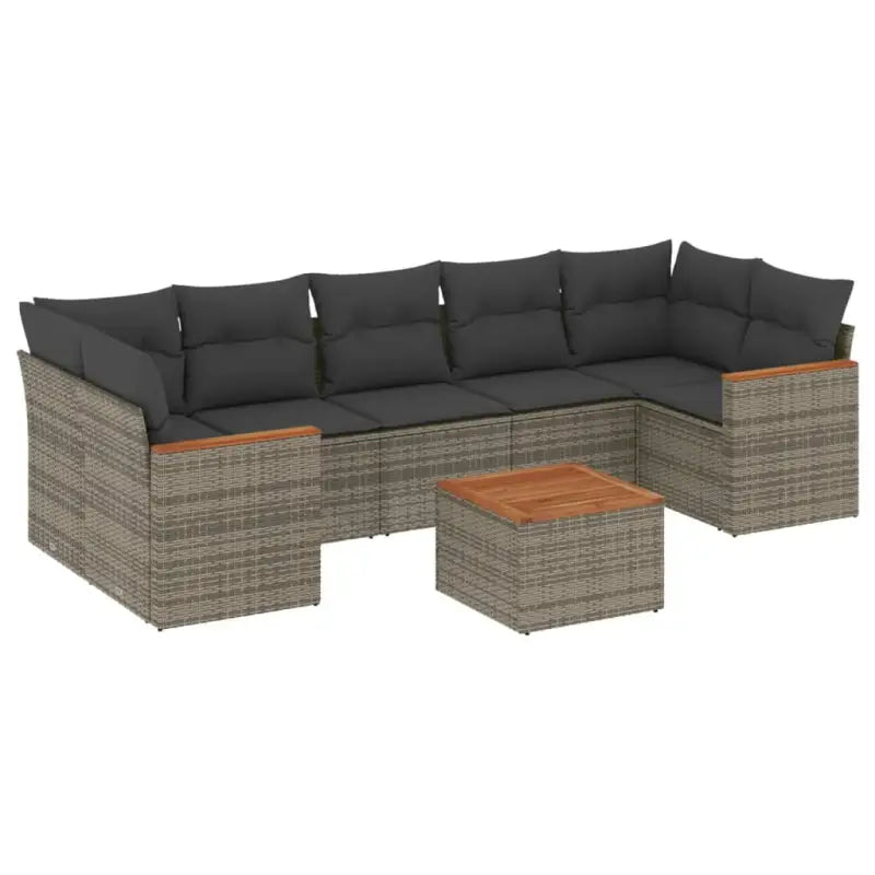 Loungeset voor buiten met waterdichte tas en grijs gepoedercoat staal - Tuinsets