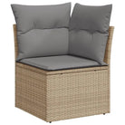 Loungeset voor tuin met beige materiaal en gepoedercoat staal - Tuinsets