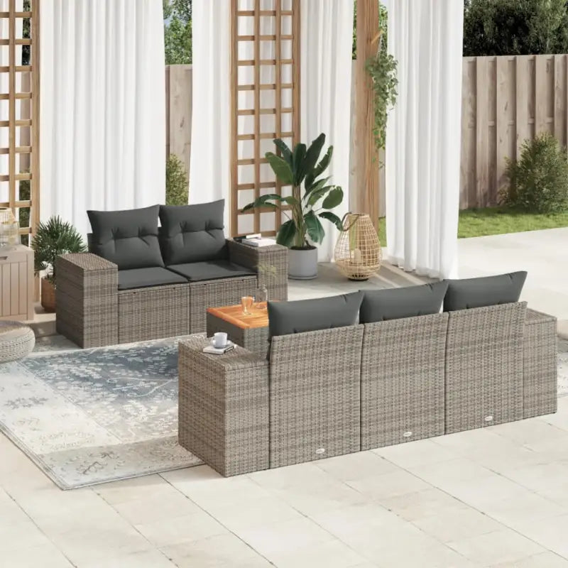 Loungeset voor tuin met gepoedercoat staal en waterdichte tas in grijs - Tuinsets