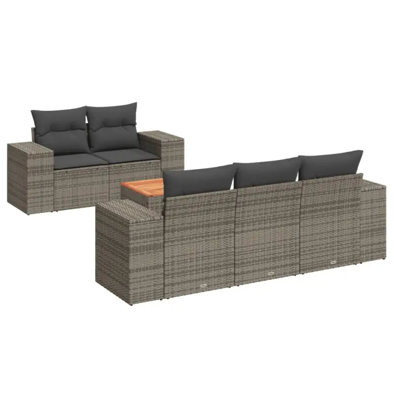 Loungeset voor tuin met gepoedercoat staal en waterdichte tas in grijs - Tuinsets
