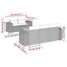 Loungeset voor tuin met gepoedercoat staal en waterdichte tas in grijs - Tuinsets