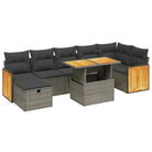 Loungeset voor tuin met grijs materiaal en gepoedercoat staal afmetingen - Tuinsets