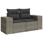 Loungeset voor tuin met grijs materiaal en gepoedercoat staal afmetingen - Tuinsets