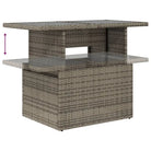 Loungeset voor tuin met grijs materiaal en gepoedercoat staal afmetingen - Tuinsets