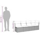 Loungeset voor tuin met grijs materiaal en gepoedercoat staal afmetingen - Tuinsets