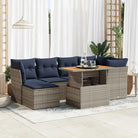Loungeset voor tuin met grijs materiaal en gepoedercoat staal - Grijs / met opbergruimte - Tuinsets