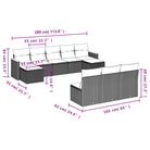 Loungeset voor tuin met grijs materiaal en gepoedercoat staal afmetingen - Tuinsets