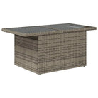 Loungeset voor tuin met grijs materiaal en gepoedercoat staal afmetingen - Tuinsets