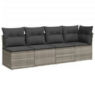Loungeset voor tuin met grijs materiaal en gepoedercoat staal afmetingen - Tuinsets