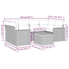 Loungeset voor tuin met grijs materiaal en gepoedercoat staal - Grijs - Tuinsets