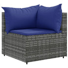 Loungeset voor tuin met grijs materiaal en gepoedercoat staal - Tuinsets