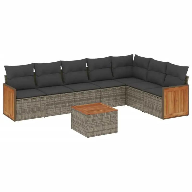 Loungeset voor tuin met grijs materiaal en gepoedercoat staal - Tuinsets